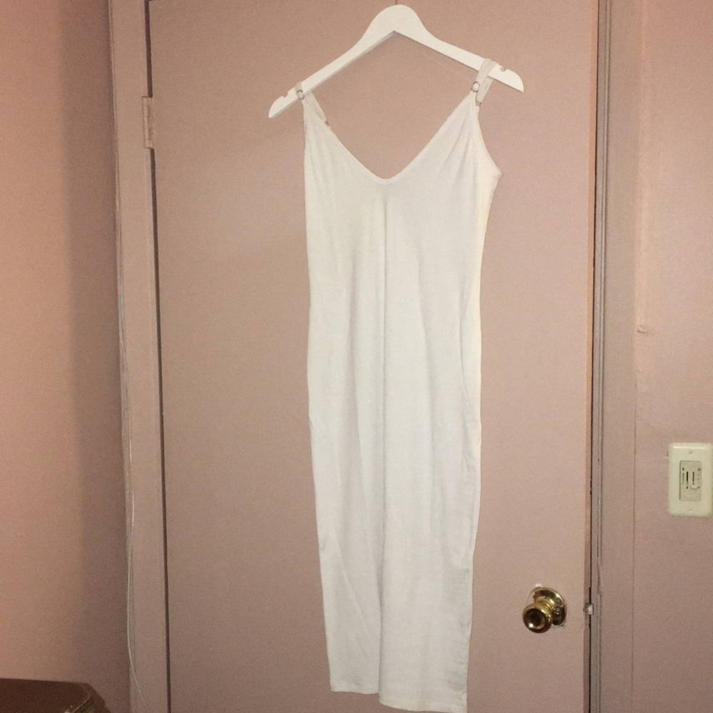 Fitted White Midi